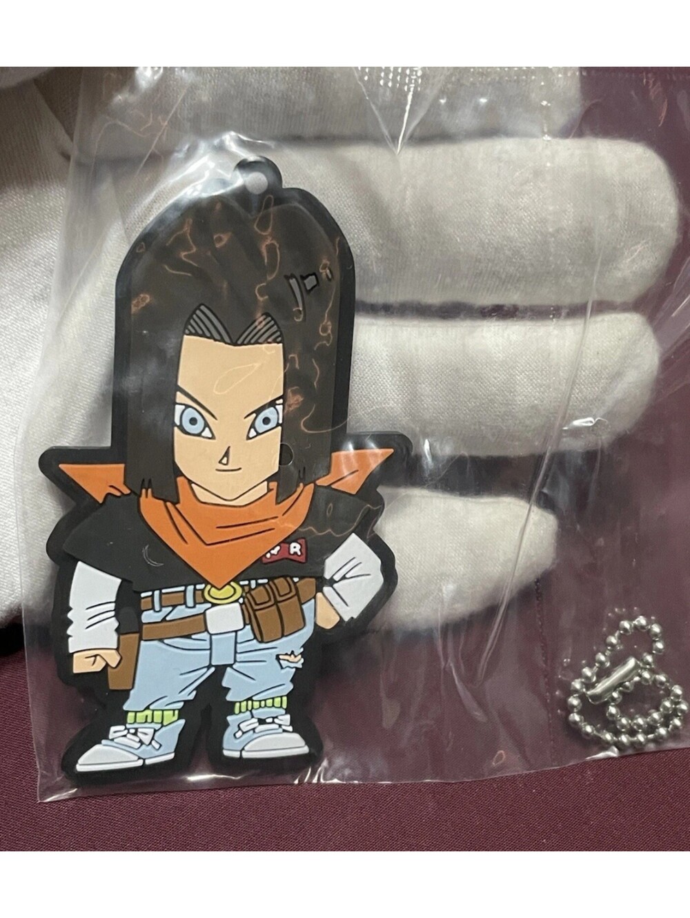 Ichiban Kuji Dragon Ball II Prize F Rubber Keychain Strap Keychain Android 17
